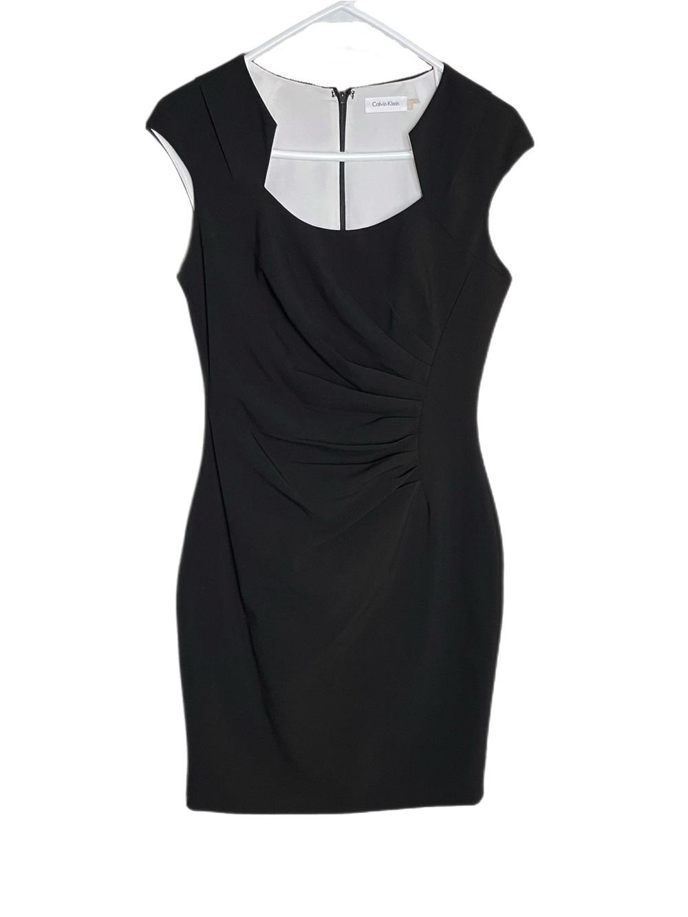 Calvin Klein Sheath Dress Ruched Size 4